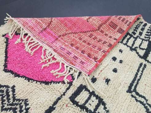Authentic Handcrafted Moroccan Berber Wool Rug – Beni Ourain Style